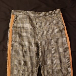 HOUNDSTOOTH FITTED PANTS